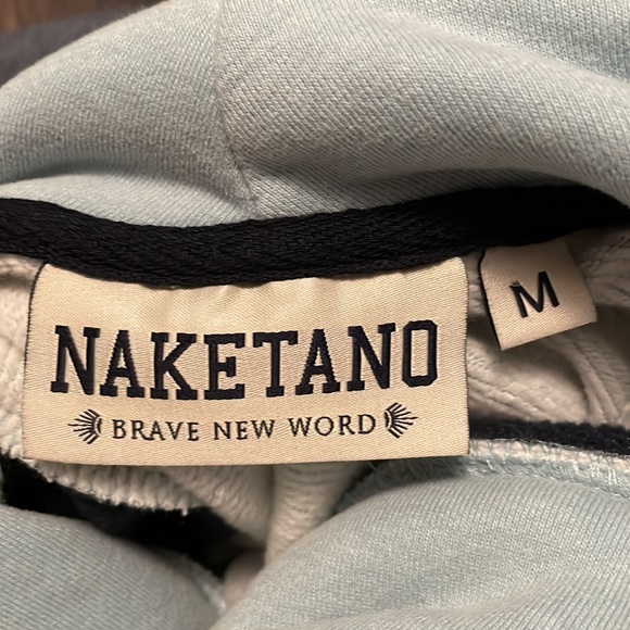 NAKETANO BRAVE NEW WORLD DARTH PULLOVER HOODIE SIZE MEDIUM - Blue/ turquoise - Picture 2 of 16